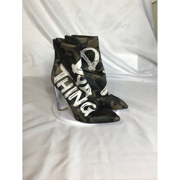 ALDO Limited edition Oceani Camo Do Ya Thing Ankle Bootie Sz. 7.5 - Picture 4 of 11